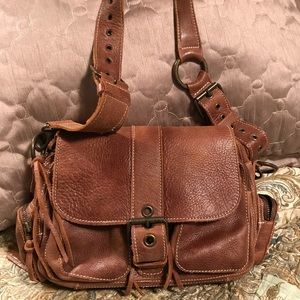roots leather purse